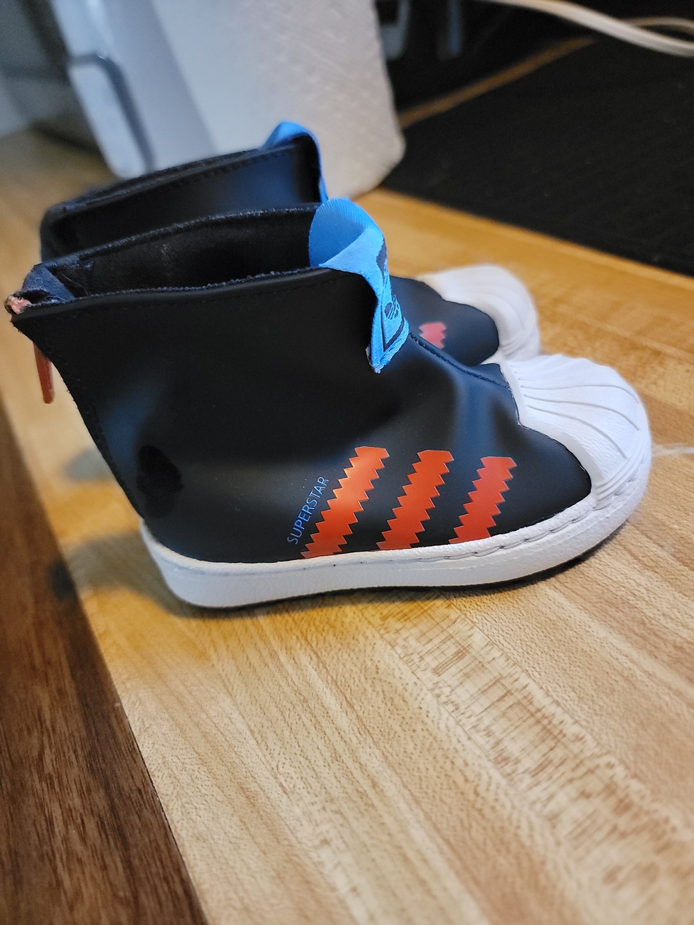 Adidas Superstar 360 Rain Boot Size 4K Black Red Shoes